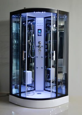 Черная стеклянная кабина 1000 * 1000 ванны ливня пара с компьютерным управлением поставщик